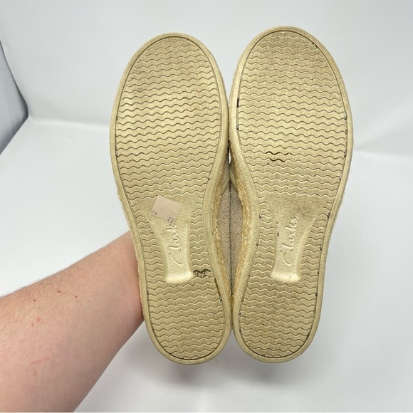 Clarks Azella Theoni Suede Espadrille Slip-On Loafers - Picture 5 of 7